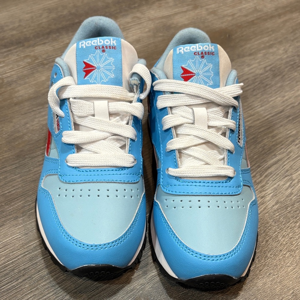 Reebok Kids' Light Blue and White Sneakers